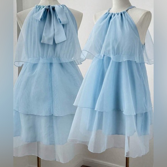 SHEIN Dresses & Skirts - SHEIN Elegant Light Blue Layered Kids Dress